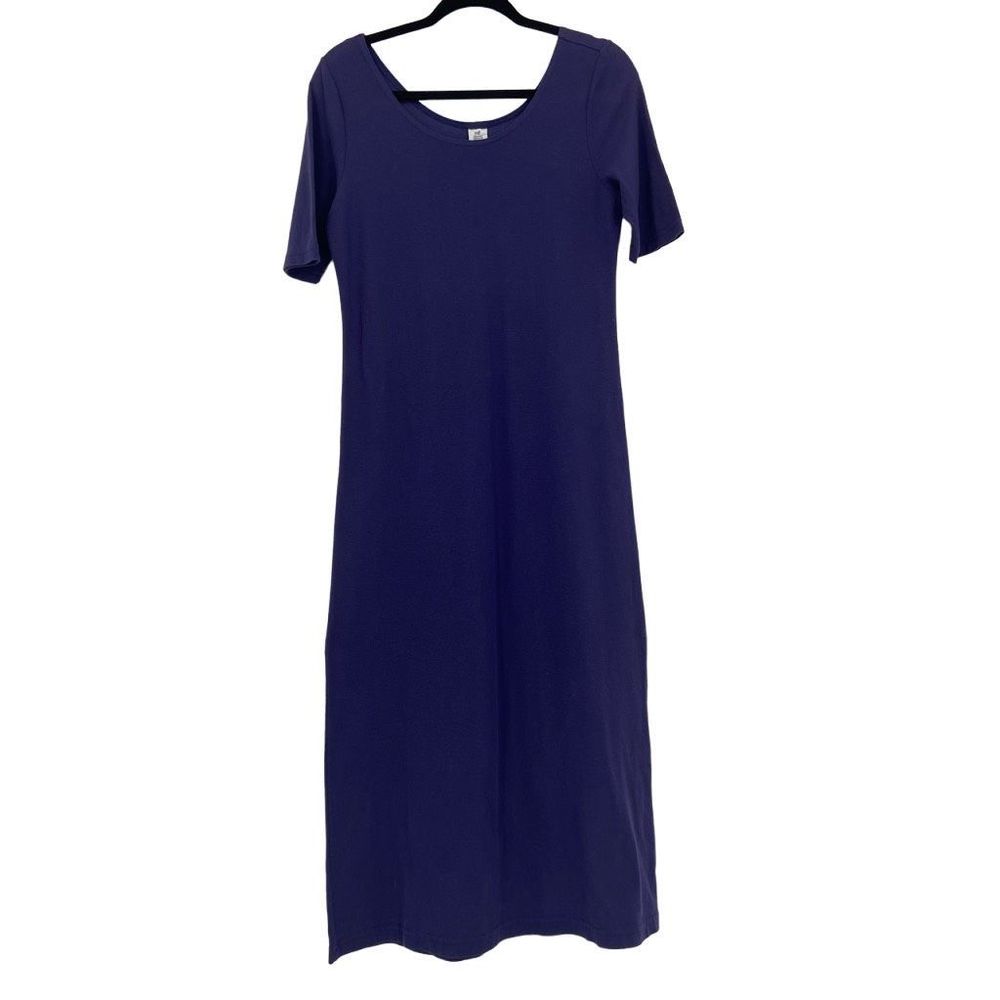 Peruvian Connection Short Sleeve Midi Dress Purple Small